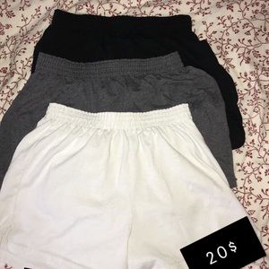 Black, grey & white soffee shorts